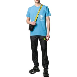 Pantaloni sport/pantaloni/joggers Off-White pentru bărbați, colecția SS22, culoare solidă, cu bandă elastică în talie, versiune neagră Pantaloni sport/pantaloni/joggers Off-White pentru bărbați, colecția SS22, culoare solidă, cu bandă elastică în talie, versiune neagră