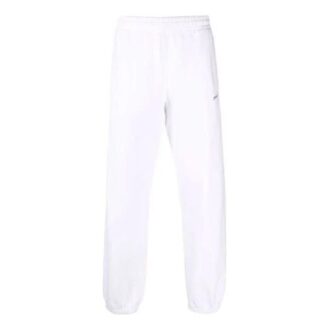 Pantaloni sport/pantaloni/joggers Off-White pentru bărbați FW21 cu talie elastică, albi Pantaloni sport/pantaloni/joggers Off-White pentru bărbați FW21 cu talie elastică, albi
