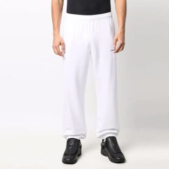 Pantaloni sport/pantaloni/joggers Off-White pentru bărbați FW21 cu talie elastică, albi Pantaloni sport/pantaloni/joggers Off-White pentru bărbați FW21 cu talie elastică, albi