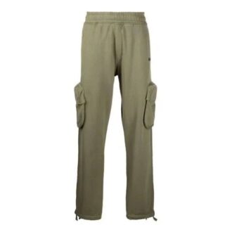 Pantaloni sport/pantaloni/joggers Off-White pentru bărbați FW21, culoare solidă, cu buzunare cargo, croială largă, maro Pantaloni sport/pantaloni/joggers Off-White pentru bărbați FW21, culoare solidă, cu buzunare cargo, croială largă, maro