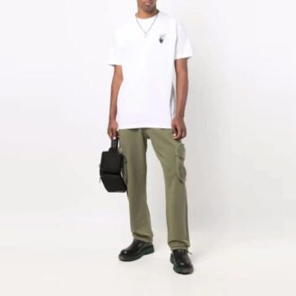 Pantaloni sport/pantaloni/joggers Off-White pentru bărbați FW21, culoare solidă, cu buzunare cargo, croială largă, maro Pantaloni sport/pantaloni/joggers Off-White pentru bărbați FW21, culoare solidă, cu buzunare cargo, croială largă, maro