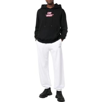 Pantaloni sport/pantaloni/joggers Off-White pentru bărbați FW22 cu imprimeu logo, versiune albă Pantaloni sport/pantaloni/joggers Off-White pentru bărbați FW22 cu imprimeu logo, versiune albă