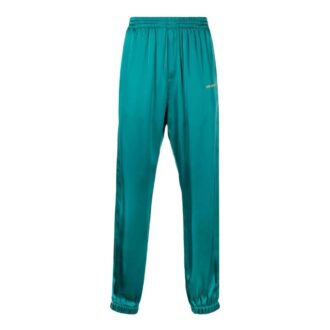 Pantaloni sport/pantaloni/joggers Off-White pentru bărbați FW22, cu talie elastică din satin, verde Pantaloni sport/pantaloni/joggers Off-White pentru bărbați FW22, cu talie elastică din satin, verde