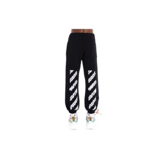 Pantaloni sport/pantaloni/joggers pentru bărbați Off-White cu imprimeu cu logo, negru Pantaloni sport/pantaloni/joggers pentru bărbați Off-White cu imprimeu cu logo, negru