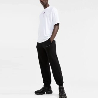 Pantaloni sport/pantaloni/pantaloni de jogging Off-White pentru bărbați, cu logo, culoare solidă, negru