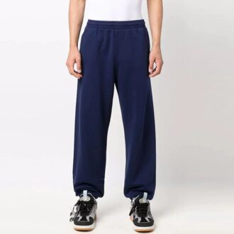 Pantaloni sport/pantaloni/pantaloni de jogging Off-White pentru bărbați, cu model de Arrows, culoare solidă, croială largă, albastru marin