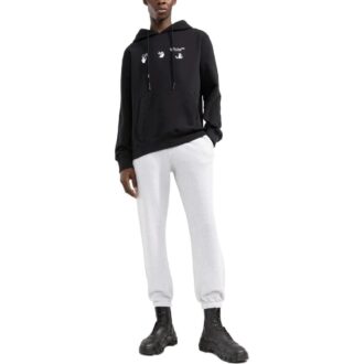 Pantaloni sport/pantaloni/pantaloni de jogging Off-White pentru bărbați FW22 cu imprimeu logo pe spate, culoare gri Pantaloni sport/pantaloni/pantaloni de jogging Off-White pentru bărbați FW22 cu imprimeu logo pe spate, culoare gri