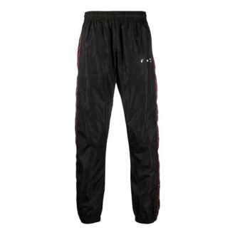 Pantaloni sport/pantaloni/pantaloni de jogging Off-White pentru bărbați SS21 cu logo, negri Pantaloni sport/pantaloni/pantaloni de jogging Off-White pentru bărbați SS21 cu logo, negri