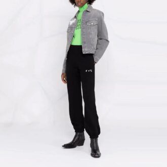 Pantaloni sport/pantaloni/pantaloni de jogging Off-White pentru bărbați SS21 cu logo, negri Pantaloni sport/pantaloni/pantaloni de jogging Off-White pentru bărbați SS21 cu logo, negri