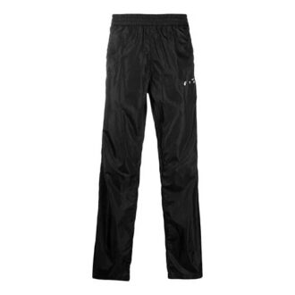 Pantaloni sport/pantaloni/pantaloni de jogging pentru bărbați Off-White SS21 cu detaliu fermoar și logo, negru
