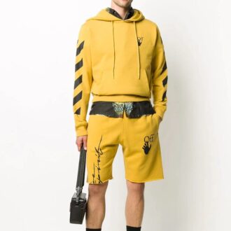 Pantaloni sport pentru bărbați cu imprimeu Arrows FW20, galben