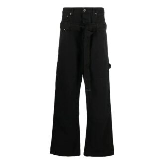 Pantaloni Wave Off Canvas Double Over „Negru”