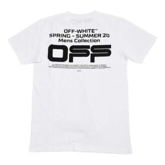 Pullover cu logo cu linii ondulate, slogan cu litere de bază, mânecă scurtă, versiune standard, alb