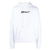 Pulover alb pentru bărbați Off-White cu litere pe piept, versiune obișnuită