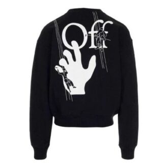 Pulover bărbați cu imprimeu graffiti pictat manual FW20, negru