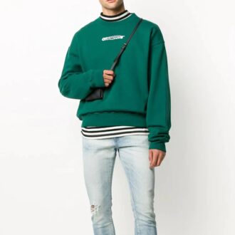 Pulover bărbați cu imprimeu logo FW20, verde
