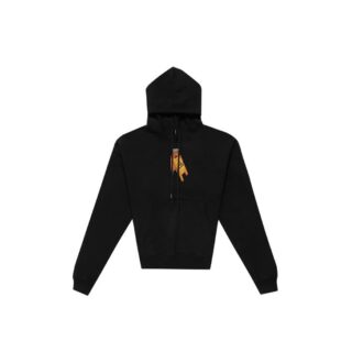Pulover bărbătesc Off-White din bumbac cu imprimeu săgeți, negru