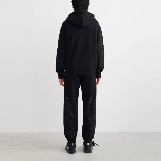 Pulover bărbătesc Off-White SS22 cu logo, croială largă, negru