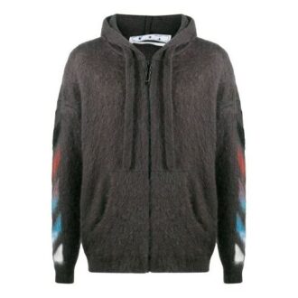 Pulover cu glugă din tricot cu săgeți pentru bărbați, gri Pulover cu glugă din tricot cu săgeți pentru bărbați, gri