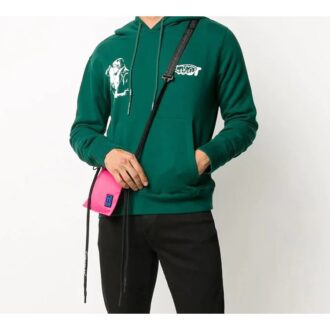 Pulover cu glugă FW20 Kiss 21 cu imprimeu pentru bărbați, verde Pulover cu glugă FW20 Kiss 21 cu imprimeu pentru bărbați, verde