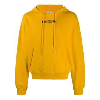 Pulover cu glugă FW20 Workers Printing pentru bărbați, galben Pulover cu glugă FW20 Workers Printing pentru bărbați, galben