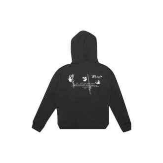 Pulover cu glugă și broderie FW20 pentru bărbați, negru