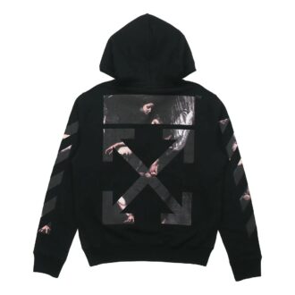 Pulover cu glugă pentru bărbați SS20 Caravaggio Back Arrows Sketch cu logo Pulover cu glugă pentru bărbați SS20 Caravaggio Back Arrows Sketch cu logo