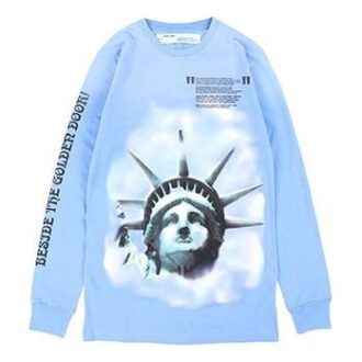 Pulover cu guler rotund C O Virgil Abloh Liberty