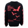 Pulover cu guler rotund și croială slim-fit cu logo Bats