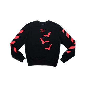 Pulover cu guler rotund și croială slim-fit cu logo Bats