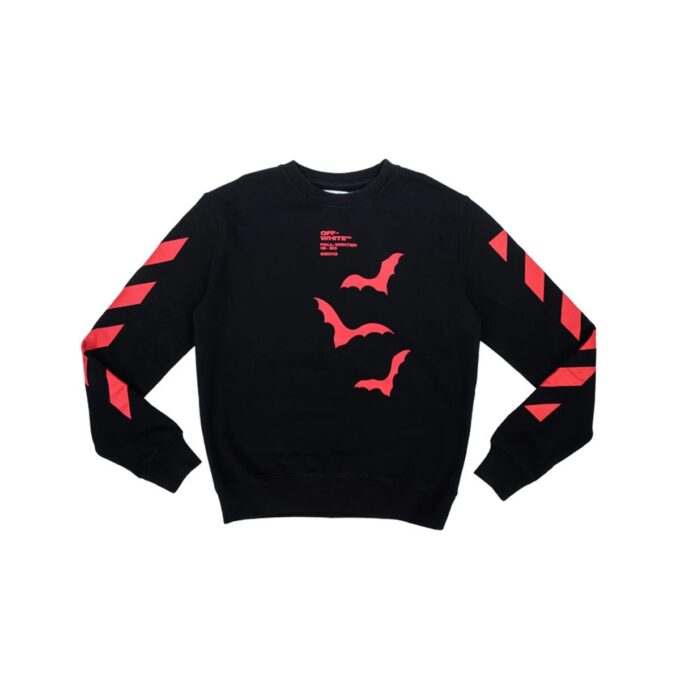 Pulover cu guler rotund și croială slim-fit cu logo Bats
