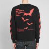 Pulover cu guler rotund și croială slim-fit cu logo Bats