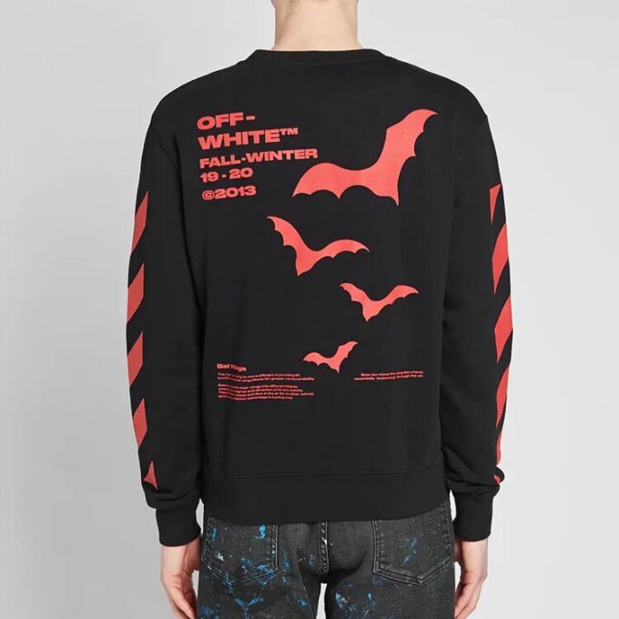 Pulover cu guler rotund și croială slim-fit cu logo Bats