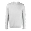 Pulover cu guler rotund și imprimeu logo SS21, gri