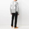 Pulover cu guler rotund și imprimeu logo SS21, gri