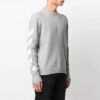 Pulover cu guler rotund și imprimeu logo SS21, gri