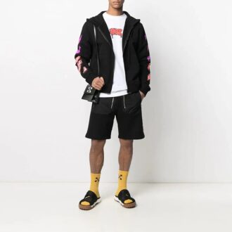 Pulover cu guler rotund și mâneci scurte, cu imprimeu logo SS21, alb Pulover cu guler rotund și mâneci scurte, cu imprimeu logo SS21, alb