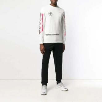 Pulover cu guler rotund pentru bărbați SS19 Impressionism Arrows Sketch