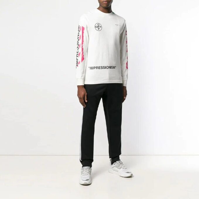 Pulover cu guler rotund pentru bărbați SS19 Impressionism Arrows Sketch