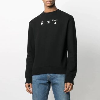 Pulover cu guler rotund SS21 Peace Worldwide Logo, negru Pulover cu guler rotund SS21 Peace Worldwide Logo, negru