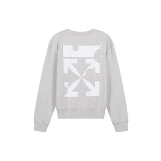 Pulover cu imprimeu logo „Cut Here”, gri deschis