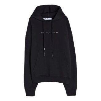 Pulover cu mâneci lungi Off-White pentru bărbați FW21 cu imprimeu logo, croială largă, negru