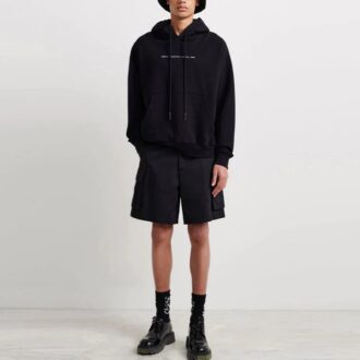 Pulover cu mâneci lungi Off-White pentru bărbați FW21 cu imprimeu logo, croială largă, negru