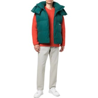 Pulover din lână Off-White pentru bărbați FW22, cu guler rotund, brodat cu logo, mâneci lungi, croială lejeră, portocaliu