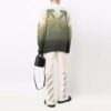 Pulover din lână pentru bărbați Off-White, cu guler rotund, mâneci lungi, efect de gradient, croială lejeră, multicolor