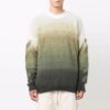 Pulover din lână pentru bărbați Off-White, cu guler rotund, mâneci lungi, efect de gradient, croială lejeră, multicolor
