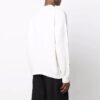 Pulover din lână pentru bărbați Off-White FW21 cu imprimeu abstract, guler rotund, croială lejeră, alb