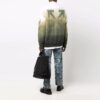 Pulover din lână pentru bărbați Off-White FW21 cu model de săgeți și fermoar, croială largă, verde