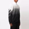 Pulover din lână pentru bărbați Off-White FW21 cu model de săgeți, jacquard, gradient și fermoar, croială largă, negru
