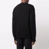 Pulover din lână pentru bărbați Off-White FW21 Hands Off Logo Alphabet cu guler rotund, croială lejeră, negru